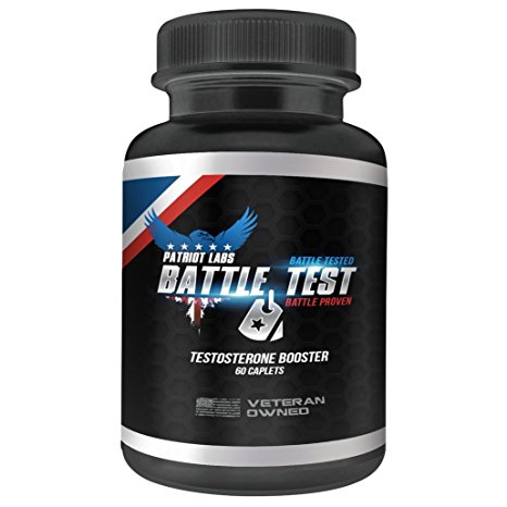 Patriot Labs Battle Test|Testosterone Booster|Energy & Libido Boost|Muscle Fitness, Strength Training, Bodybuilding, & Workout Nutritional Supplements|Portion of Proceeds Donated to Charity 60 Capsule