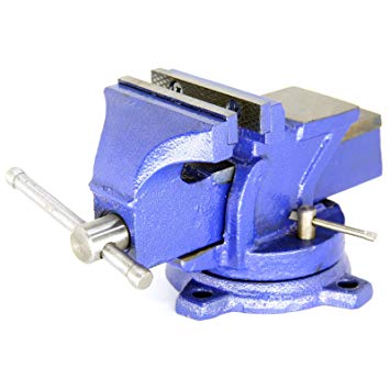 HFS Heavy Duty Bench Vise - 360 Swivel Base with Lock, Big Size Anvil Top (6'')