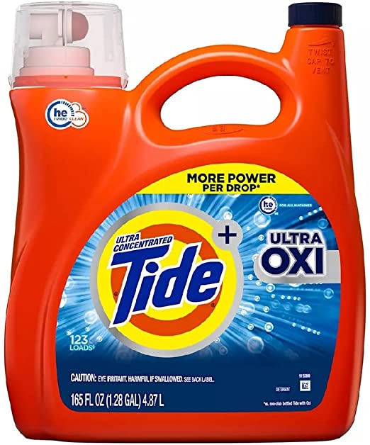 Tide Ultra Oxi 123 Loads Liquid Laundry Detergent, 165 fl. oz.