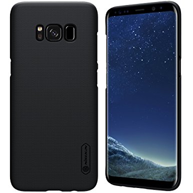 Galaxy S8 Case, Nillkin Ultra Slim Thin Anti Slipping Hard PC Cover Case, [Frosted] Durable Anti fingerprints Back Case for Samsung Galaxy S8 (Pack of Crystal Clear Screen Protector) - Black
