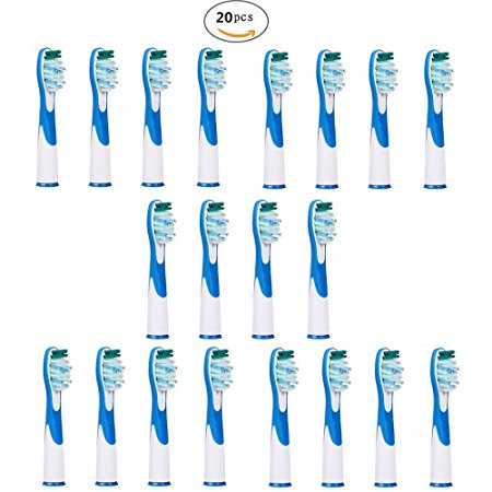 Oral B Sonic Complete Refill Toothbrush Heads- Pack of 20 Generic Replacement Electric Brushes– Oralb Braun Compatible Brush Heads for the Oral-B Sonic Complete & Vitality Sonic Electric Toothbrush
