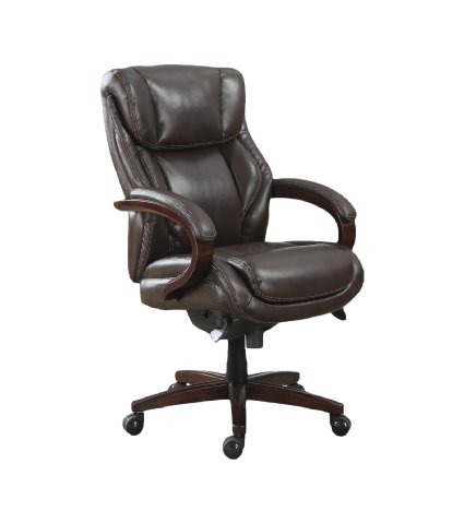 La-Z-Boy® 45783 Bellamy Executive Bonded Leather Office Chair - Coffee (Brown)