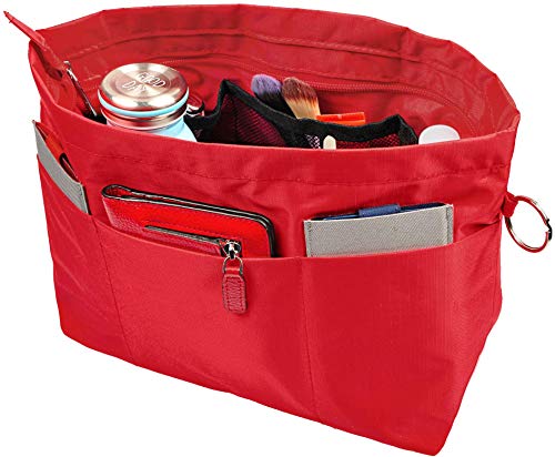 Vercord Handbag Purse Tote Pocketbook Organizer Insert Zipper Closure 11 Pockets 3 Sizes Many Colors