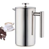 MIRA Stainless Steel French Press Coffee Tea Brewer Double Wall 1Liter 34 Ounces