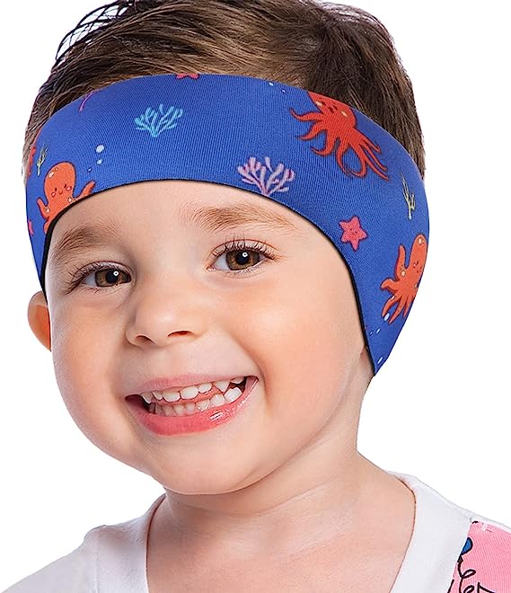 MoKo Swimming Headband for Kids & Adults, Cute Swimmers Headband Ear Band Waterproof Ear Protection Band (S Size for Kids Age 1-2, M Size for Kids Age 3-9, L Size for Kids Age 10  and Adults)