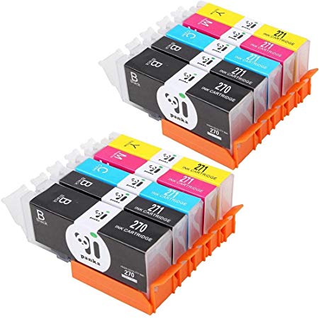 Inkheart 10 Color Compatible Ink Cartridge Replacement for Canon PGI-270 CLI-271 XL Work with Canon Pixma MG5721 MG6821 MG5720 MG6820 MG5722 MG6822 TS5020 TS6020 Printers (2PGB 2B 2C 2M 2Y)