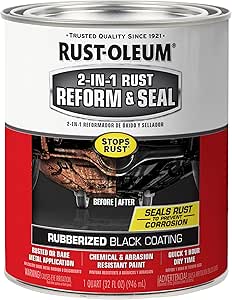 Rust-Oleum 344763 2-in-1 Rust Reform & Seal, Black