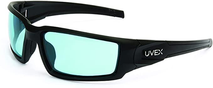 Uvex by Honeywell Hypershock Safety Glasses, Black Frame with SCT-Blue Lens & HydroShield Anti-Fog Coating (S2951HS)