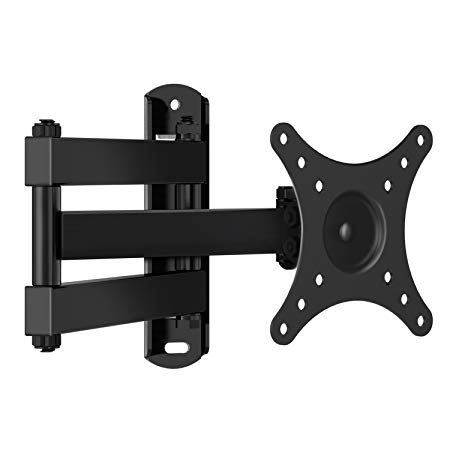 Full Motion TV Wall Mount for Most 10-32 Inch TVs - Wall Mount TV Bracket with Swivel & Extends 17”- TV Mount fits LED, LCD, OLED Flat Screen TVs up to 44lbs VESA 100X100 by Perlesmith