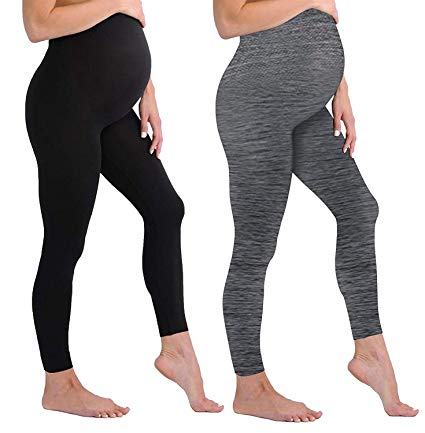 Touch Me Maternity Leggings Black Navy Grey Soft Solid Stretch Seamless Tights One Size Fits All Active Wear Yoga Gym Clothes