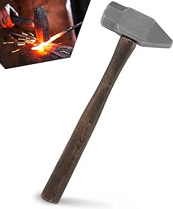 Blacksmith 4LB Handmade Forge Hammer for Farrier, Knife Maker, Blacksmith Forging Tool