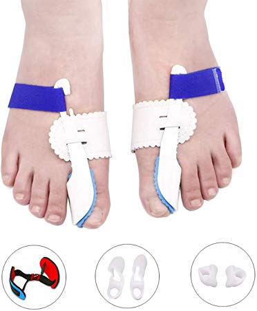 Bunion Corrector, Bunion Splints and Bunion Relief for Hallux Valgus, Big Toe Joint,Adjustable Bunion Splint Protector Sleeves kit F or Women and Men,7 pcs