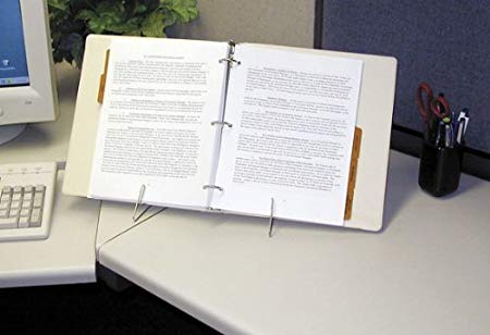 The Original Mighty Bright Fold-n-Stow Collapsible Book Holder for Hands-Free Reading, with Adjustable Slope for Good Posture, Perfect for Chefs, Students, Lecturers, Comes with Carrying Case