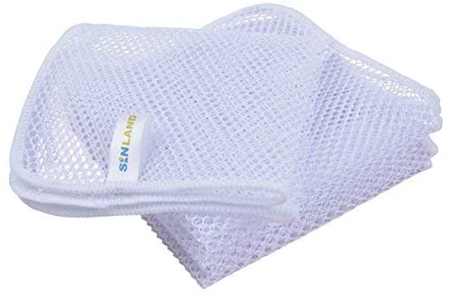 Sunland Mesh Dish Cloths for Washing Dishes No Odor Dishes Scrubber for Kitchen-Fast Drying and Easy to Clean Mesh Dishes Cloth 3 Pack 12Inch x12Inch White