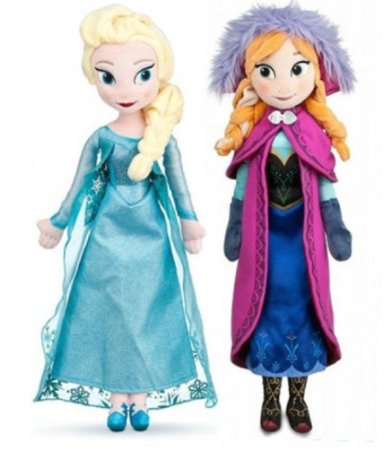 UK 50cm/20" Girl New Plush Dolls Frozen Elsa and Anna (Package of 2) Soft Play Toys