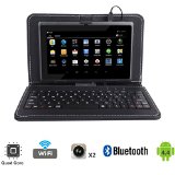 Tagital T7X 7 Quad Core Android 44 KitKat Tablet PC Bluetooth Dual Camera Play Store Pre-installed 2016 Newest Model Bundled with Keyboard Black