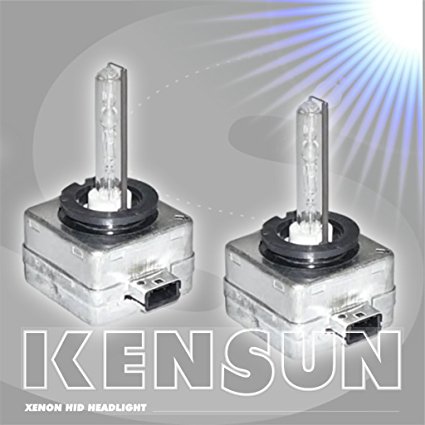 HID Xenon Low Beam Headlight Replacement Bulbs by Kensun - (Pack of two bulbs) - D1S - 4300K