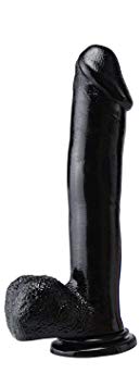 Basix Rubber Works - Huge 12 Inch Dong with Suction Cup, Black