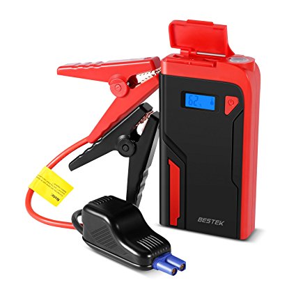 BESTEK Jump Starter 400A 12V 12000mAh Portable Car Jump Starter Battery Booster with Dual USB Ports LED Light LCD Screen