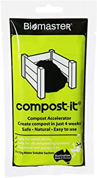 Compost-It Compost Accelerator/Starter for All Composting Systems, (100% Natural Concentrate, 2 Water Soluble Sachets)