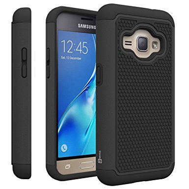 Samsung Galaxy Express 3 Case, Samsung Luna case (2016), CoverON [HexaGuard Series] Slim Hybrid Hard Phone Cover Case for Samsung Galaxy Express 3 - Black