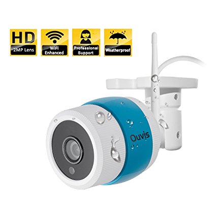 Ouvis C1 HD Waterproof WIFI Outdoor Wireless Security Camera, Internet Access, Day Night Vision, Plug & Play ,960P ,Email Alerts, Ouvis Apps for iPhone, iPad, Android