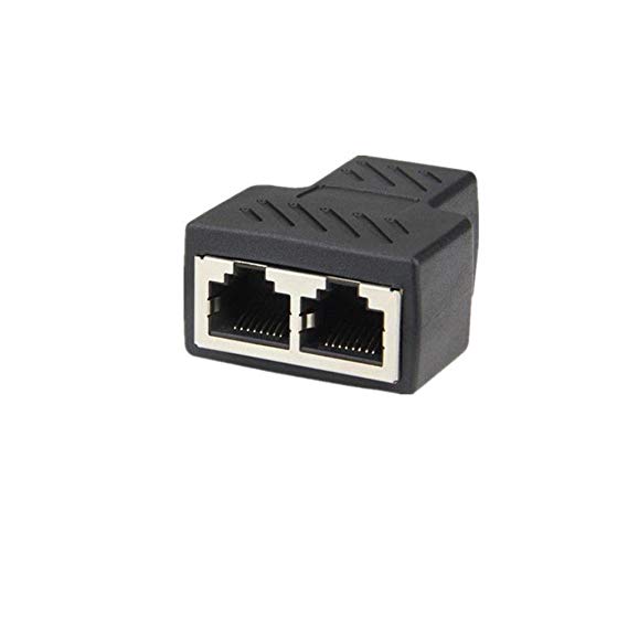 1 to 2 LAN ethernet Network RJ45 Splitter Extender Plug Aobiny Adapter Connector