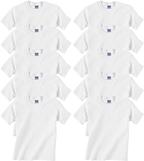 Gildan Boys Heavy Cotton 100% Cotton T-Shirt (Pack of 10)