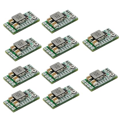 HiLetgo 10pcs Mini DC-DC 12-24V to 5V 3A Step Down Buck Power Module Fixed Voltage Output 1.8V 2.5V 3.3V 5V 9V 12V Optional Adjustable Efficiency 97.5%