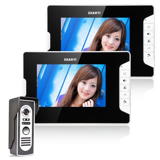 Ennio 7 Inch Video Door Phone Doorbell Intercom Kit 1-camera 2-monitor Night Vision
