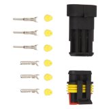 5 Kit 3 Pin Way Waterproof Electrical Wire Connector Plug