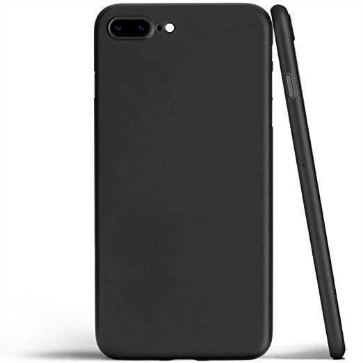 totallee iPhone 8 Plus Case, Thinnest Cover Premium Ultra Thin Light Slim Minimal Anti-Scratch Protective - for Apple iPhone 8 Plus The Scarf (Matte Black)