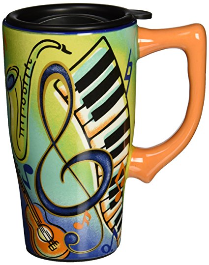 Spoontiques Music Travel Mug, Multi Colored