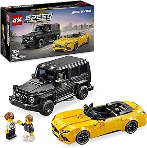 LEGO Speed Champions Mercedes-AMG G 63 y Mercedes-AMG SL 63 2 Coches de Juguete de Construcción, Maqueta de Vehículo, 2 Minifiguras de Conductores, Regalo para Niños y Niñas de 10 Años o Más 76924