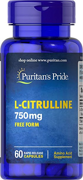 Puritan's Pride L-Citrulline 750mg Free Form-60 Capsules