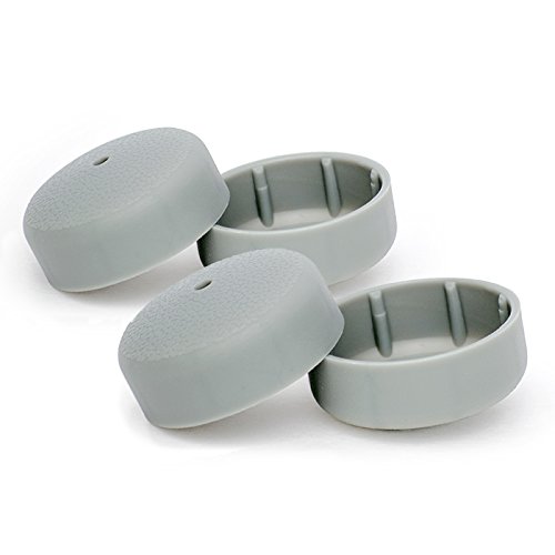 Deluxe TuffCaps Walker Glide Covers - Gray - 2 Pairs (use with Rubber Tips Sold Separately)
