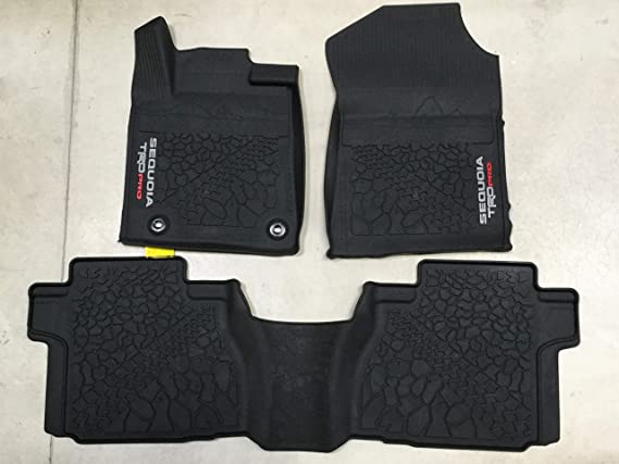 TOYOTA Genuine 2016 & Newer Sequoia TRD PRO All Weather Floor Liners (No 2nd Row Console) PT908-0C200-20