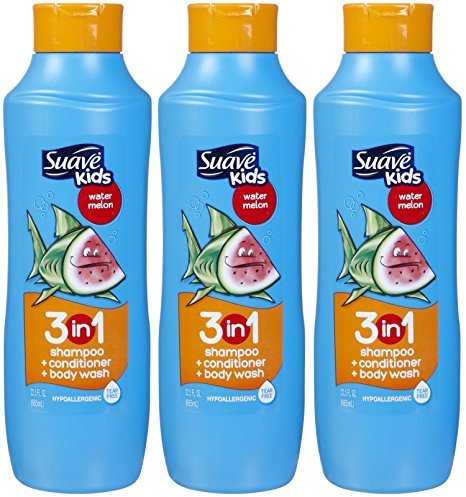 Suave Kids 3 in 1 Shampoo, Wacky Melon, 22.5 Oz (Pack of 3)