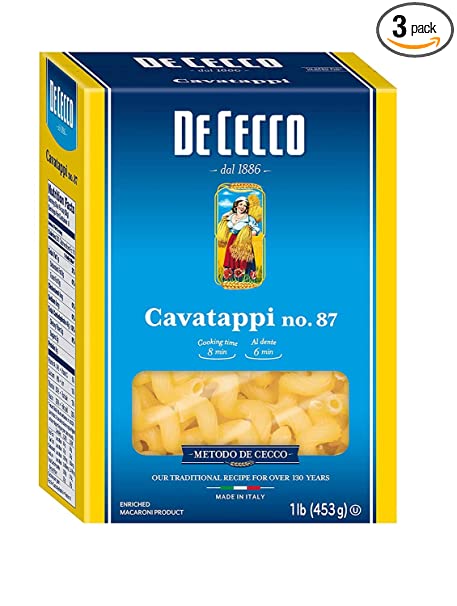 De Cecco Semolina Pasta, Cavatappi No.87, 1 Pound (Pack of 3)