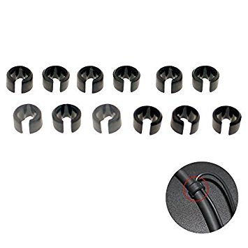 APG Black 6 Pairs (12 Pieces) Replacement Plastic Hooks for Earphones & Headphones & Bluetooth Earphones