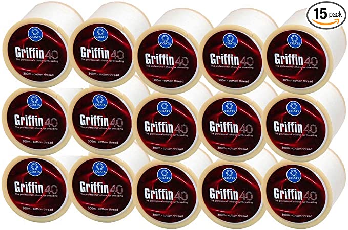 Griffin Threading Thread for Eyebrows, Face, Body, Hair Remover(case of 15 Rolls)