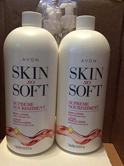 Avon ski so soft Supreme Nourishment Body Lotion for extra dry skin 33.8 fl.oz lot 2 bottles