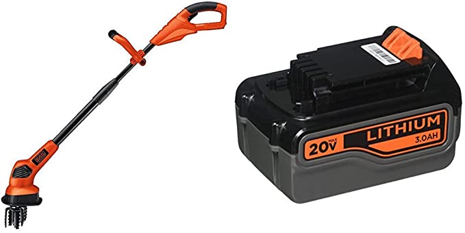 BLACK DECKER 20V MAX Garden Cultivator/Tiller with Lithium Battery 3.0 Amp Hour (LGC120B & LB2X3020-OPE)