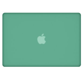 Macbook-Rubberized-Case, RiverPanda Lightweight Ultra Slim Rubber Coated Hard Case Cover With Keyboard Skin for Macbook Pro 13-inch Retina Display (A1425/A1502) - Ocean Green