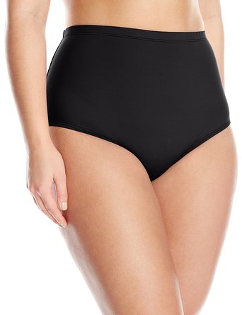 La Blanca Women's Plus-Size High-Waisted Bikini Bottom with Tummy Control