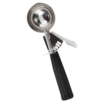 Tiger Chef Stainless Steel Scoop - 1 oz Black Ice Cream Scoop Disher - NSF Certified - All-purpose scoop for ice cream, frozen yogurt, cookie dough, meat balls, rice dishes, and vegetable purées.