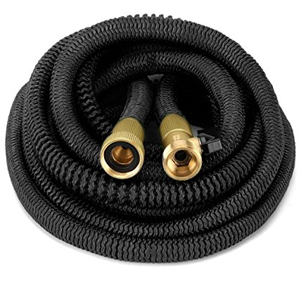 HEAVY DUTY {Improved Design} 75' Feet Expandable Hose Set, Strongest Garden Hose On Earth. With All Solid Brass Connector   Storage Sack, by GrowGreen