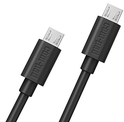 [2-Pack] COM-PAD Premium Hi-Speed USB 2.0 to Micro USB Sync- and Charge Cables for Android Smartphones and Tablets 1x3ft, 1x1ft (black)