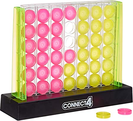 Hasbro Gaming Connect 4 Neon Pop Board Game Strategy Game for Kids Ages 6 & Up for 2 Players