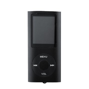 Culater MP3 Player 16GB Slim Digital MP3 MP4 Player with 1.8" LCD Screen FM Radio Video Movie (Earphone, Memory card and USB Cable NOT included) Black